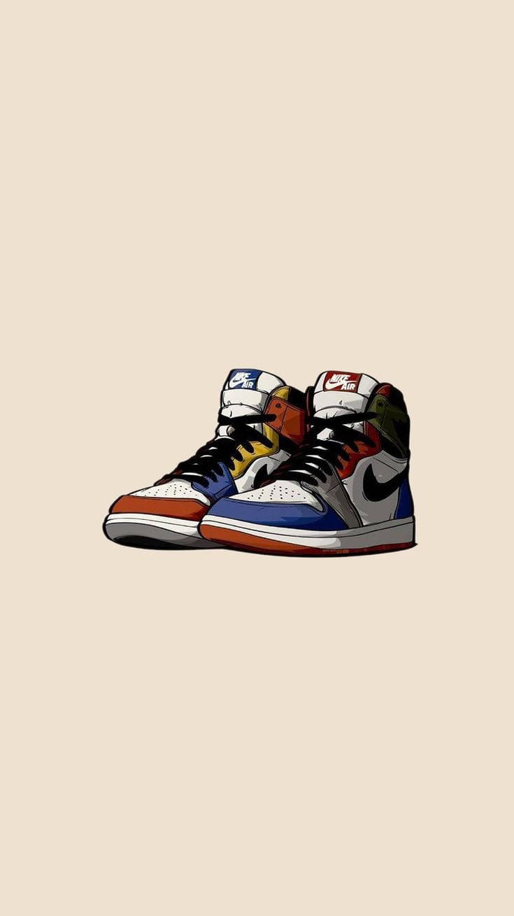 多彩卡通Nike鞋款 壁紙