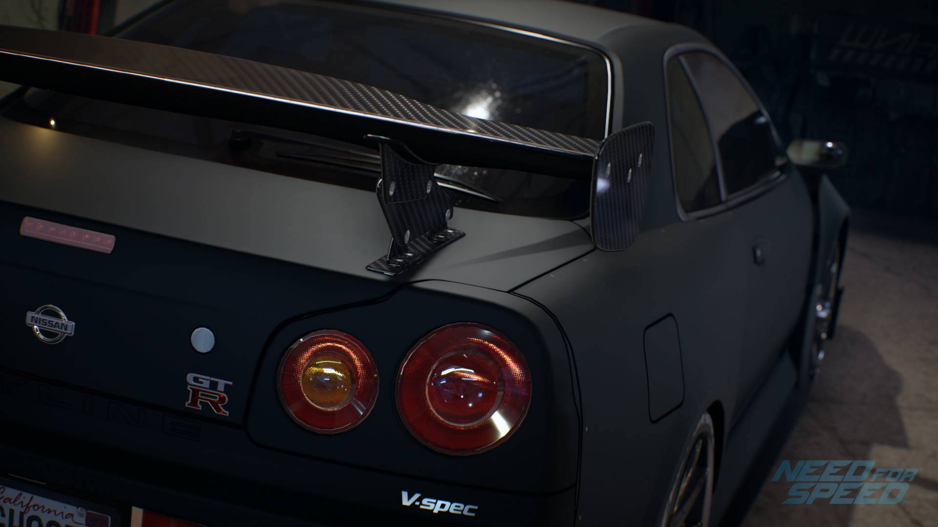 Nissan Skyline GTR R34 消光黑 壁紙