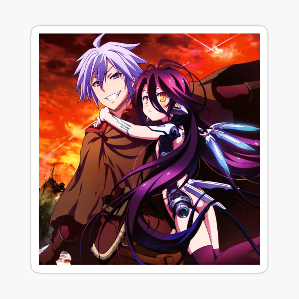 No Game No Life 里克抱着休比图片 壁紙