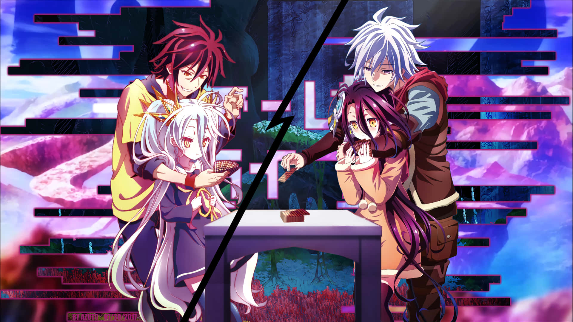 No Game No Life 動畫 兄妹齊聚一堂 遊戲對決 壁紙