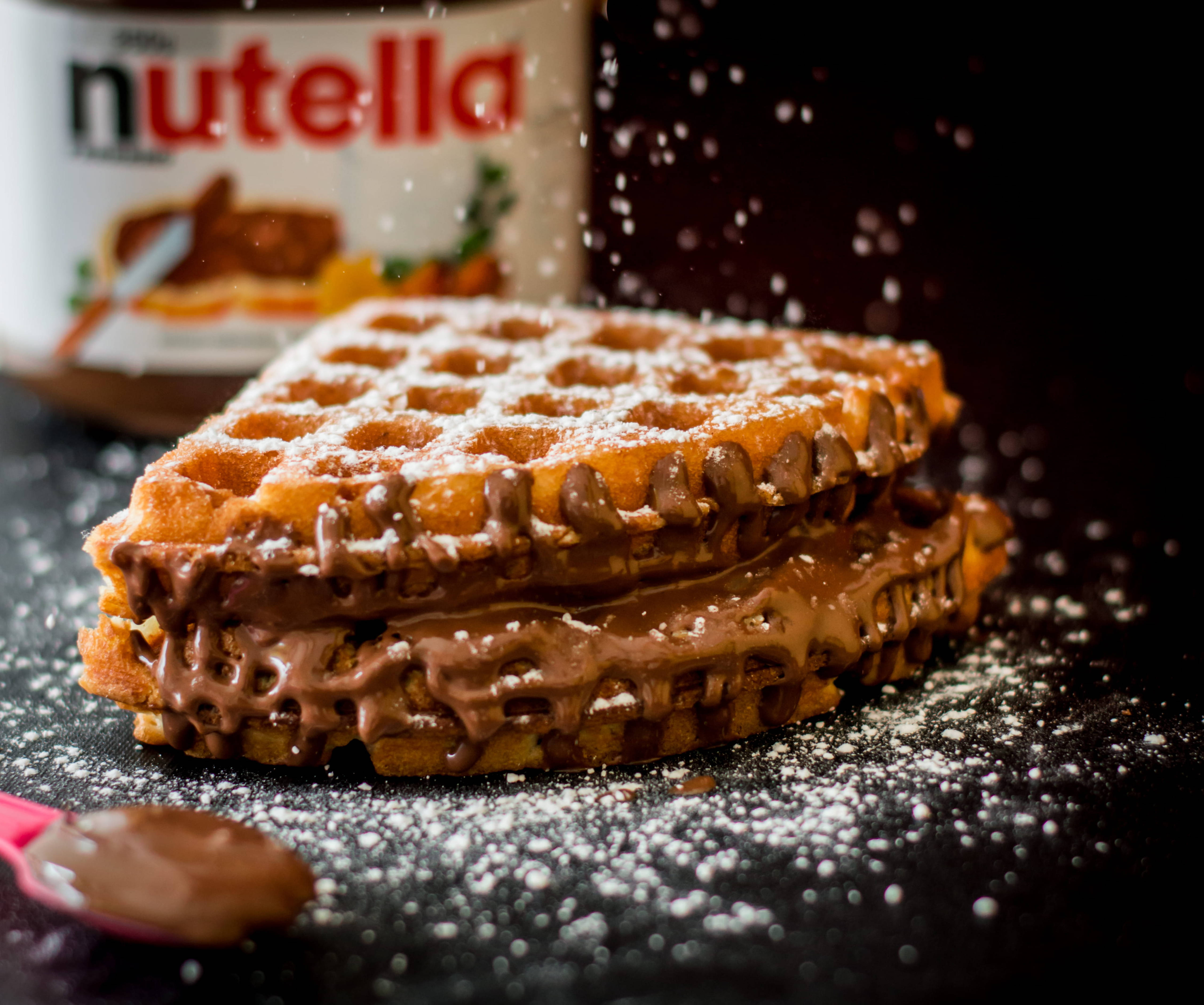 华夫饼堆 Nutella 壁紙