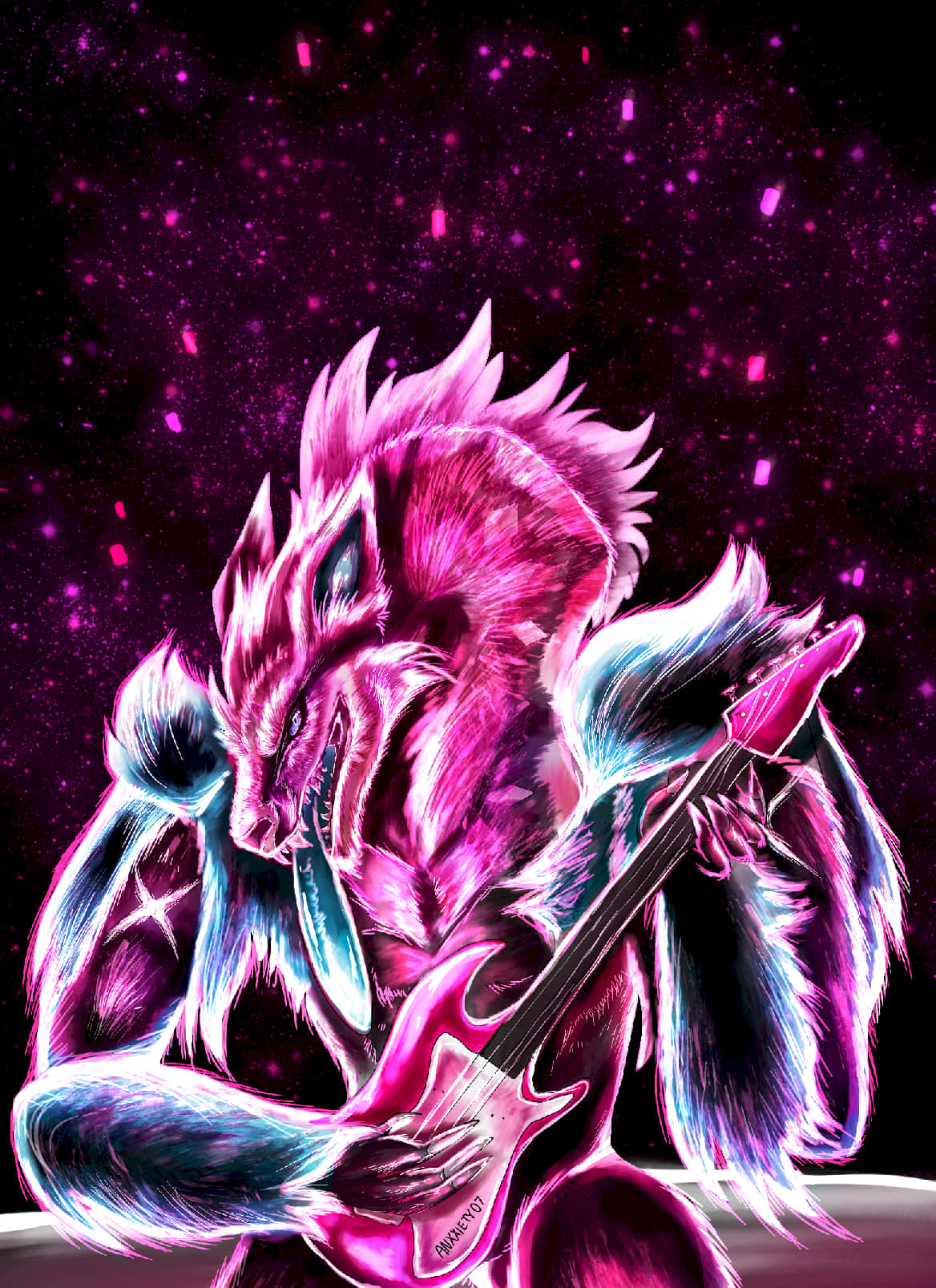 Obstagoon弹吉他 壁紙