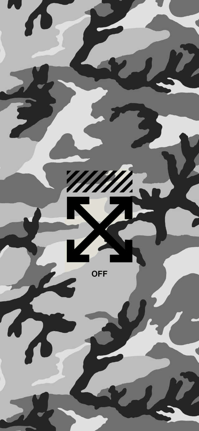Off White iPhone 迷彩图案 壁紙