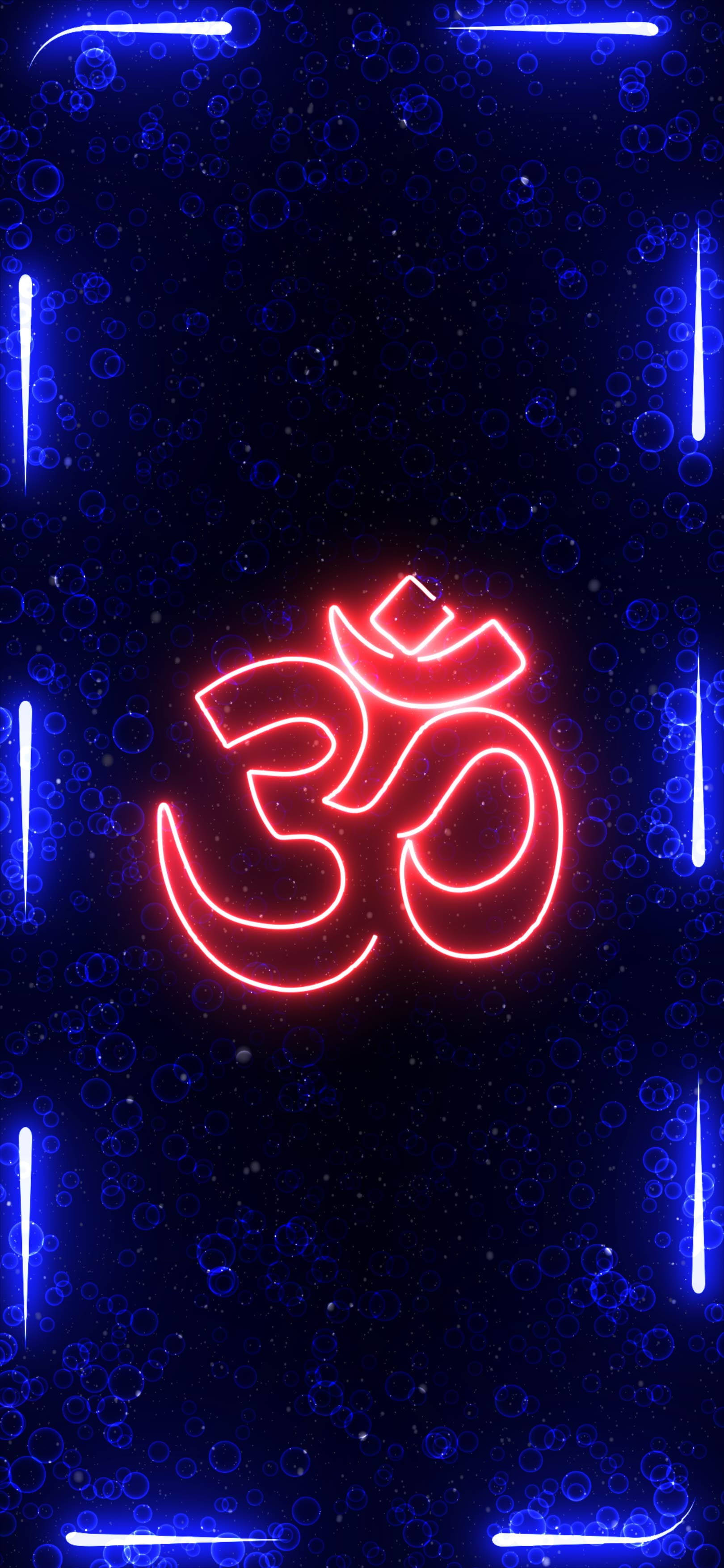 Om 紅色霓虹燈 壁紙