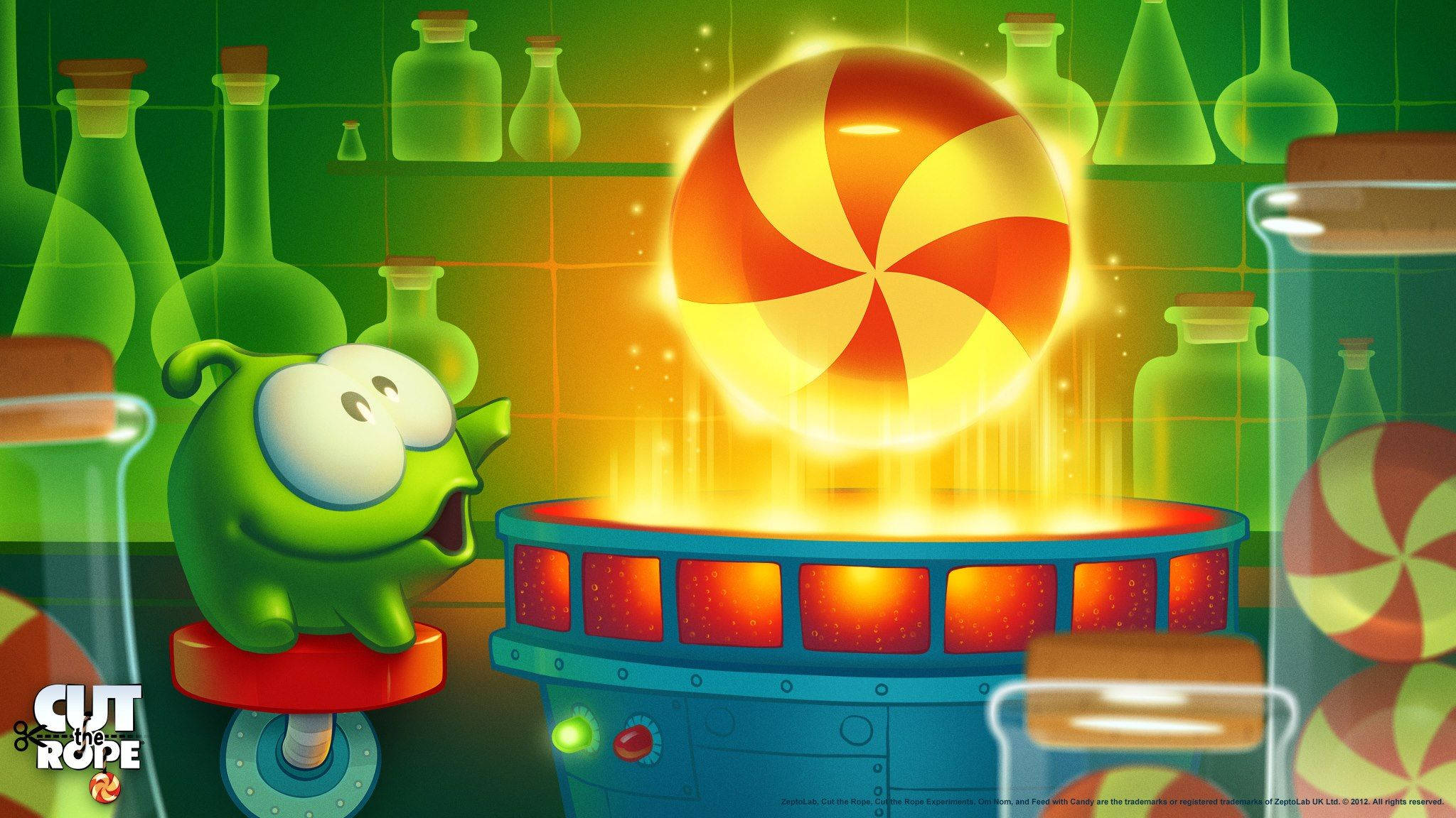 可愛青蛙 Om Nom 壁紙