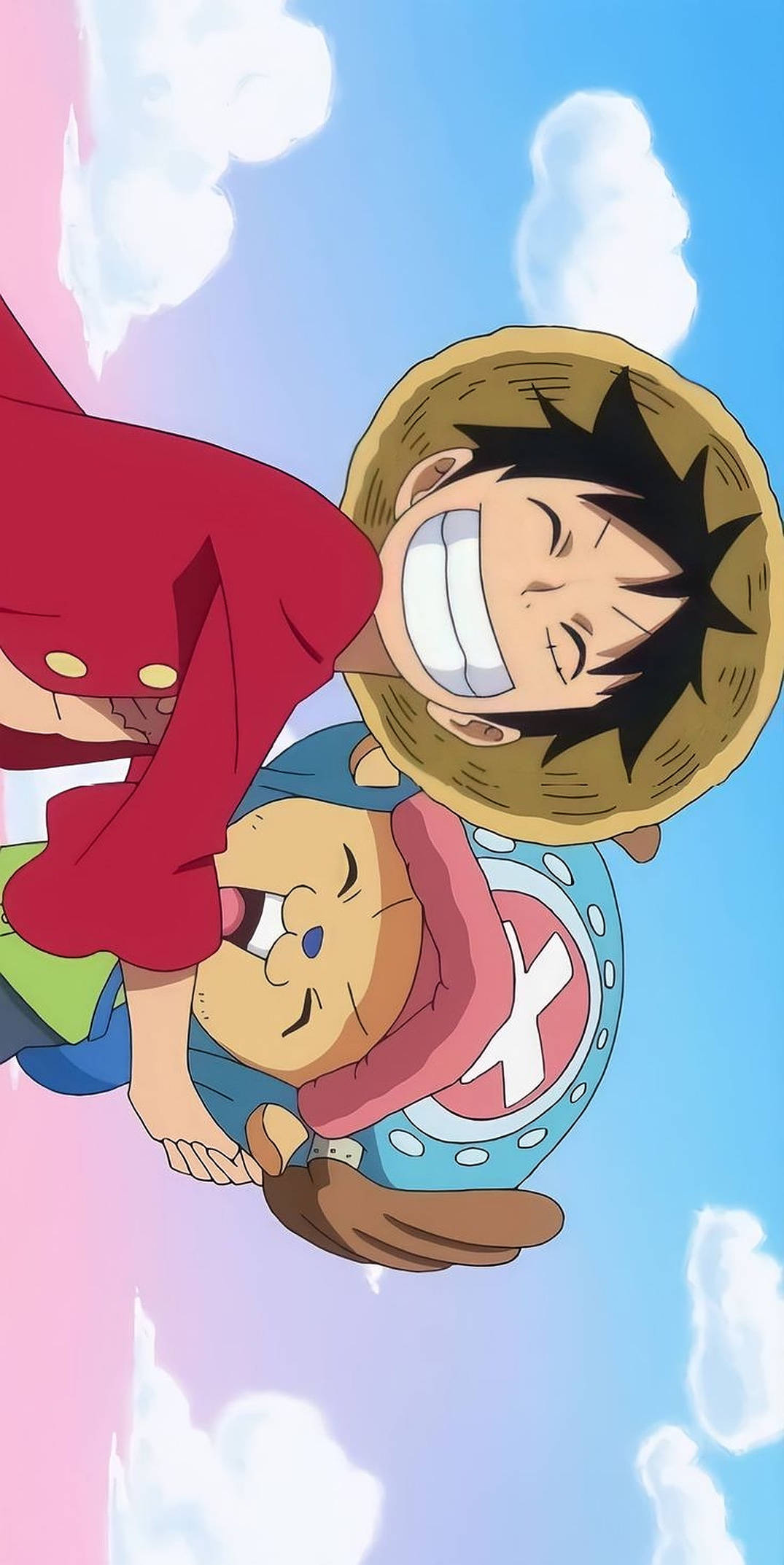 標題：One Piece 中魯夫與喬巴的 iPhone 桌布 壁紙