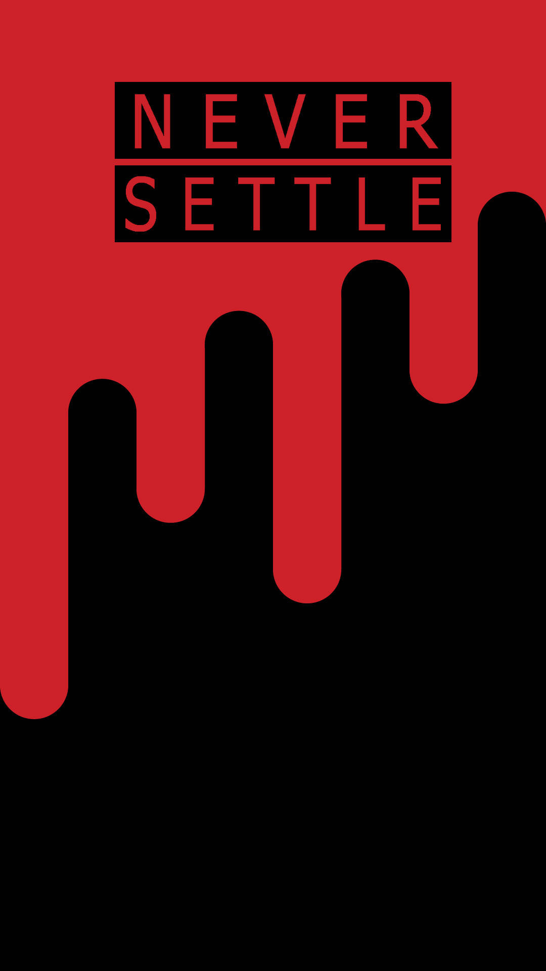OnePlus Never Settle 滴落 壁紙