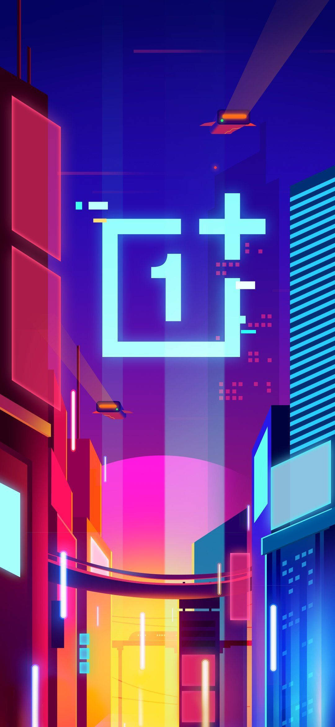 OnePlus 城市灯光艺术 壁紙