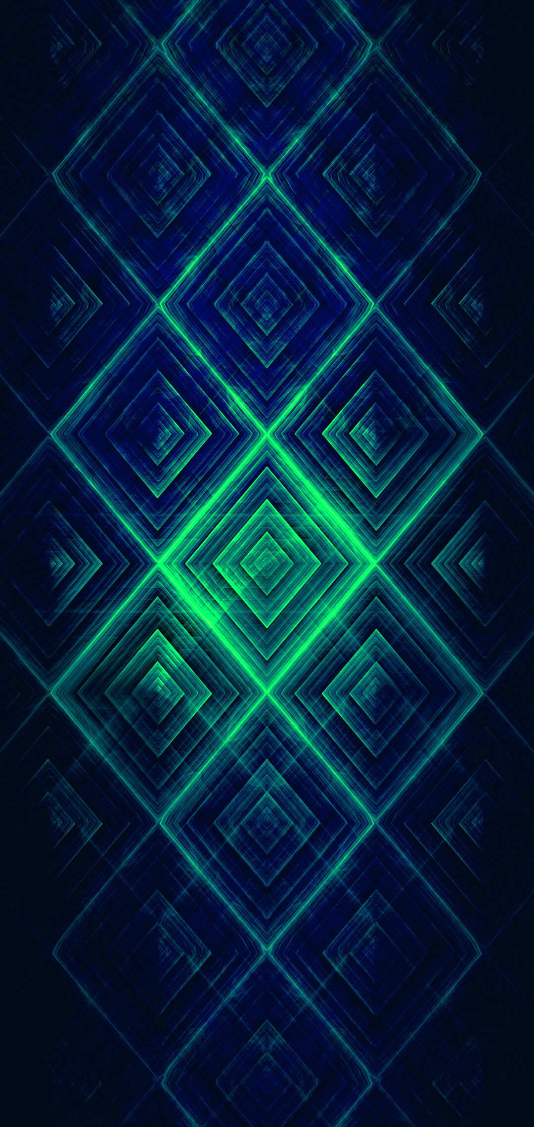 OnePlus 绿色菱形图案 壁紙