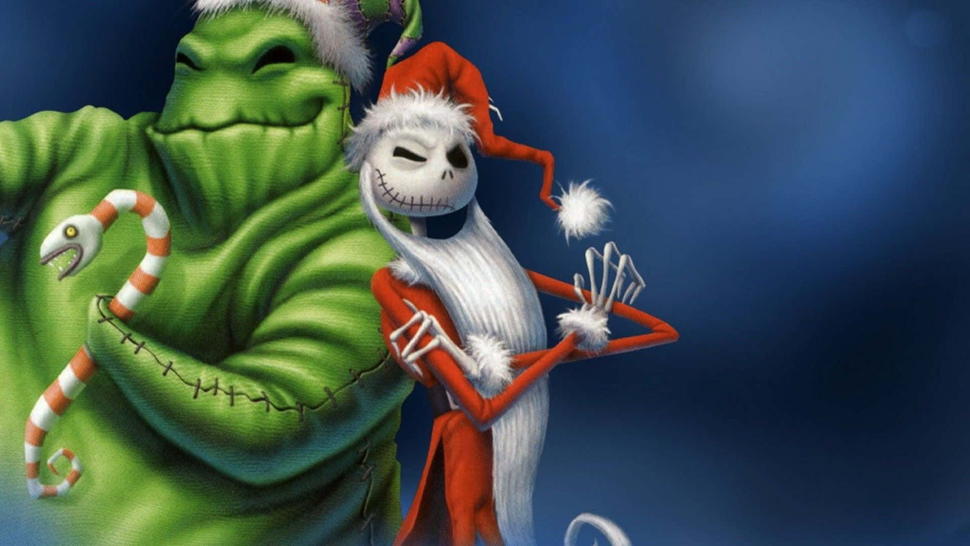 Oogie Boogie 與 Jack Skellington 聖誕節 壁紙