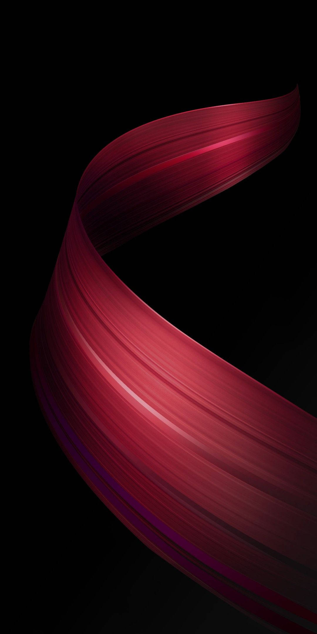 抽象红色丝带 Oppo A5s 壁紙
