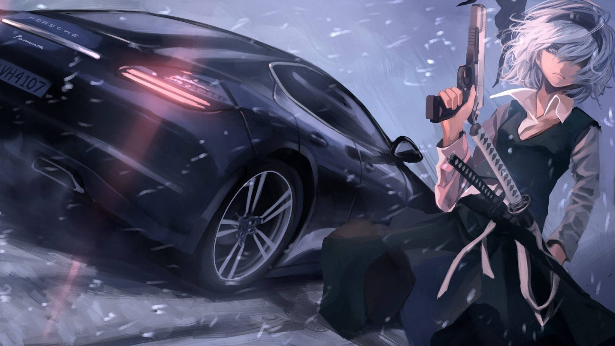 保時捷Panamera動漫車款 壁紙