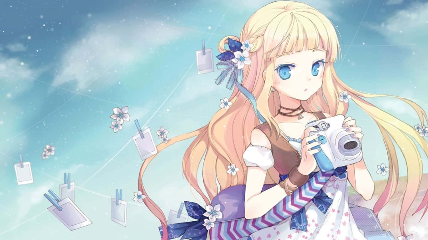可愛動漫女孩 PC 桌布 壁紙