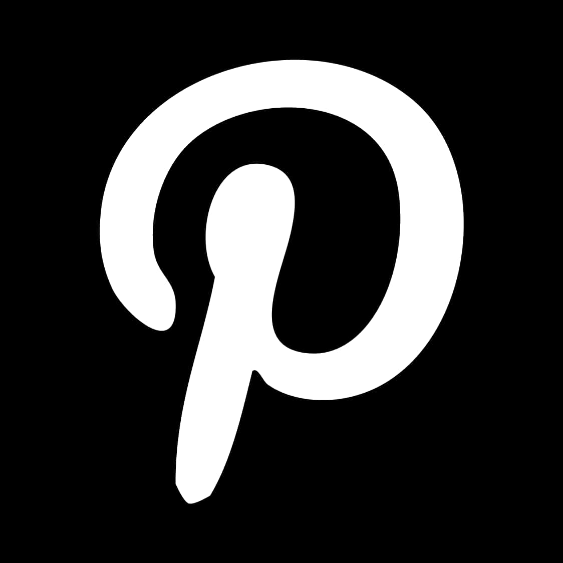 Pinterest 標誌黑白款 壁紙