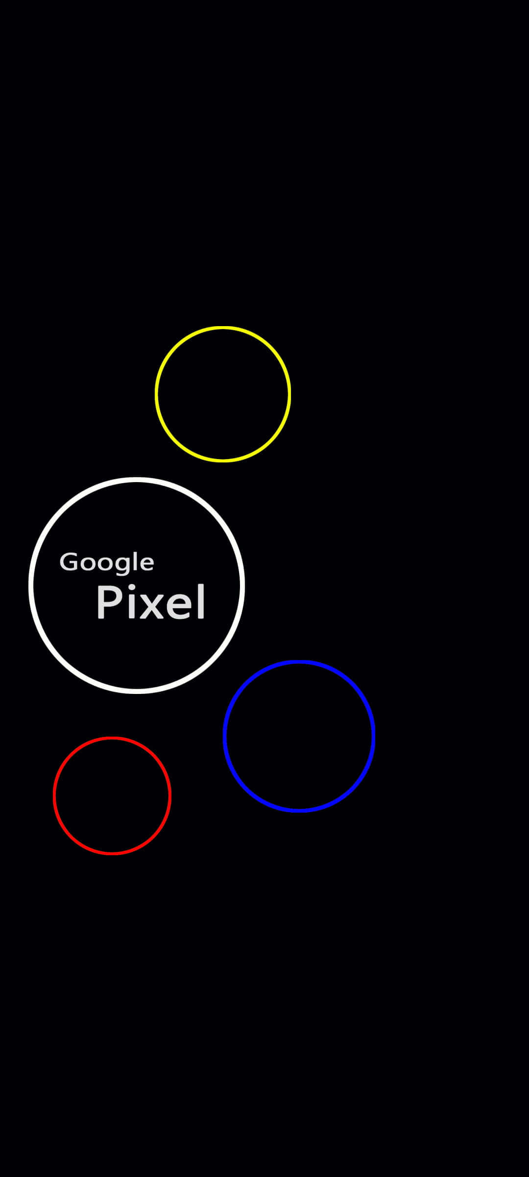 白色圆圈 Pixel 3 AMOLED 背景 壁紙