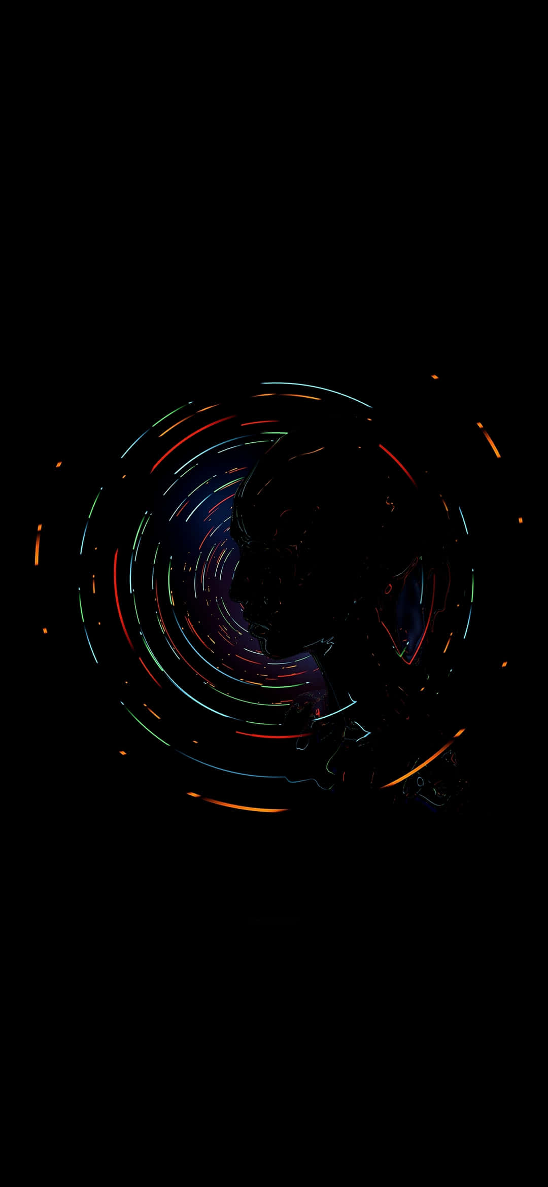 抽象臉部剪影 Pixel 3XL AMOLED 背景 壁紙