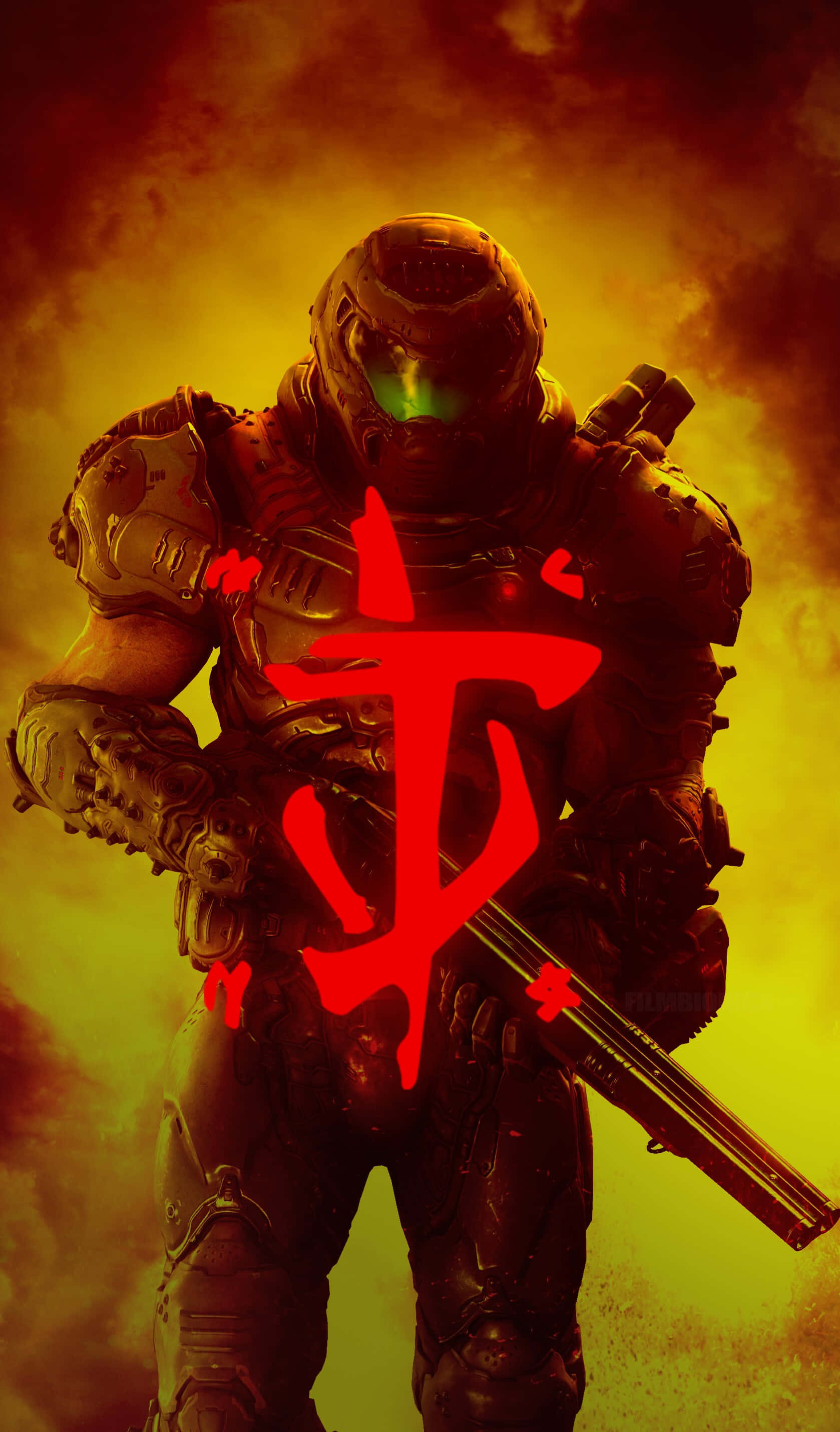 中文文字 Pixel 3XL Doom 背景 壁紙
