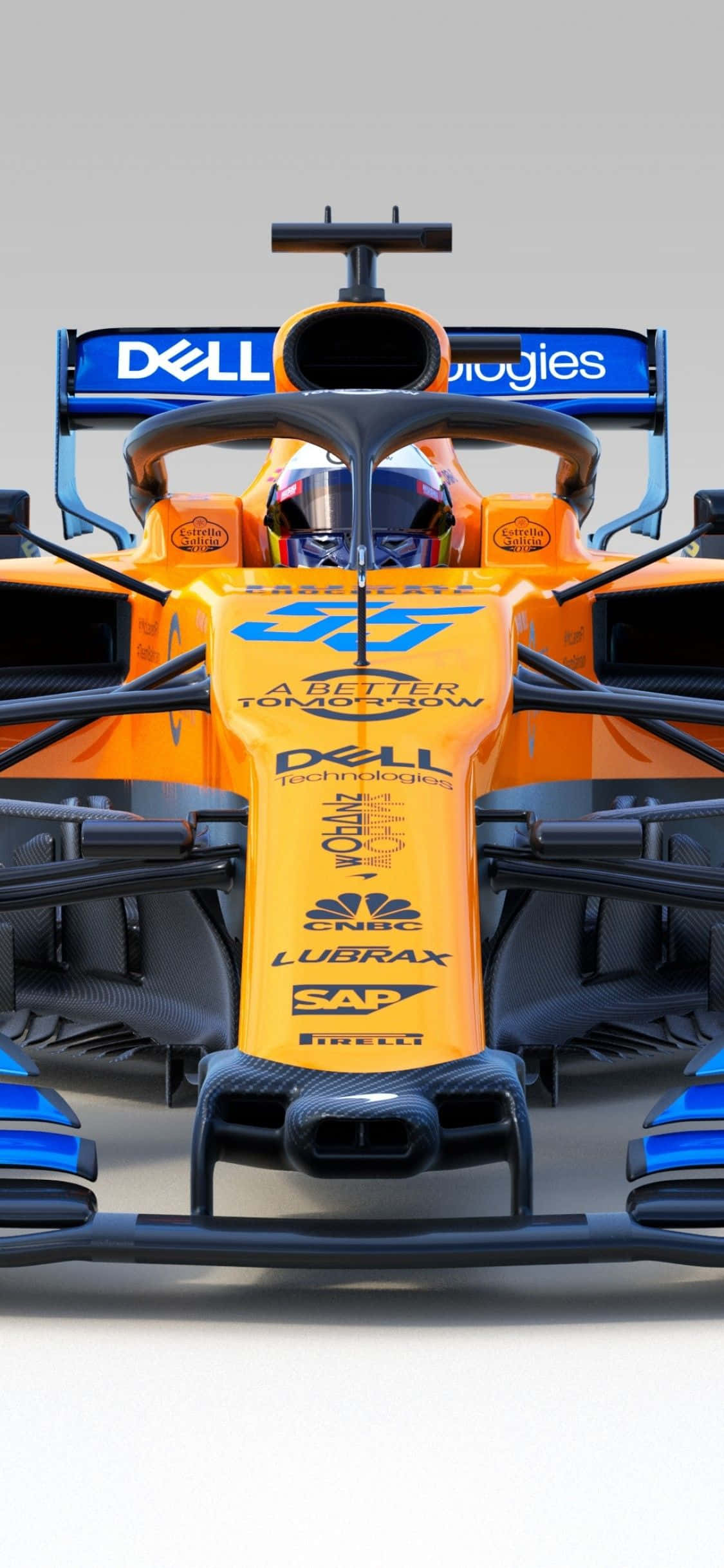 Pixel 3XL F1 2016 迈凯伦 白色背景 壁紙
