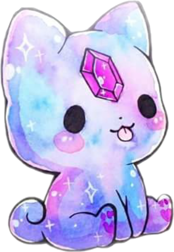 閃亮寶石可愛貓咪.PNG 壁紙
