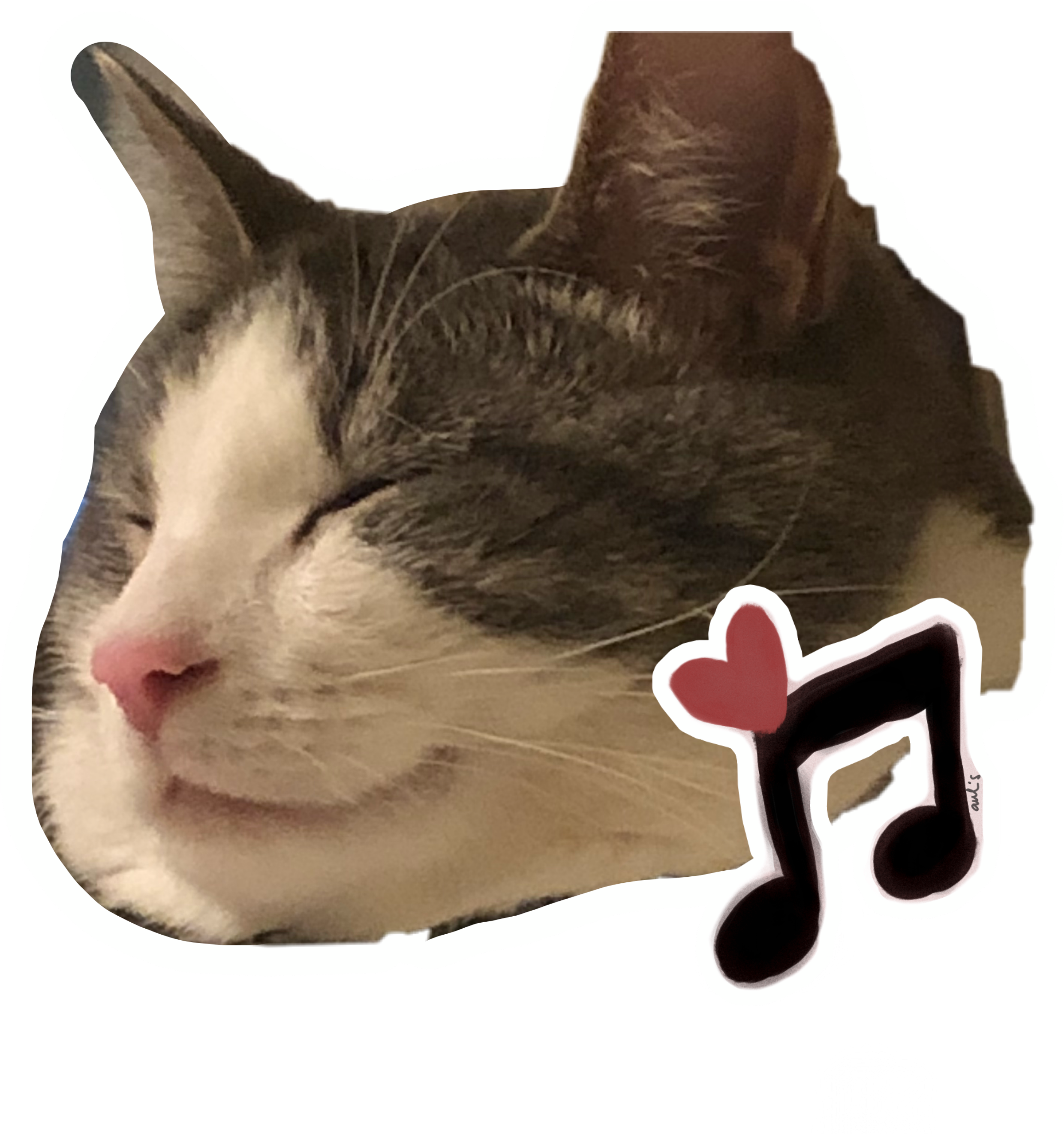 满足猫咪音乐爱心贴图.PNG 壁紙