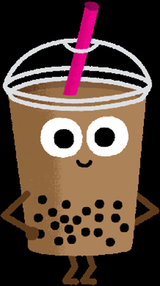 可爱泡泡茶角色.PNG 壁紙