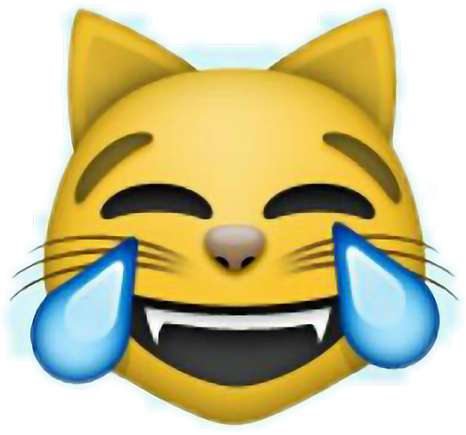 大笑猫表情泪笑.PNG 壁紙