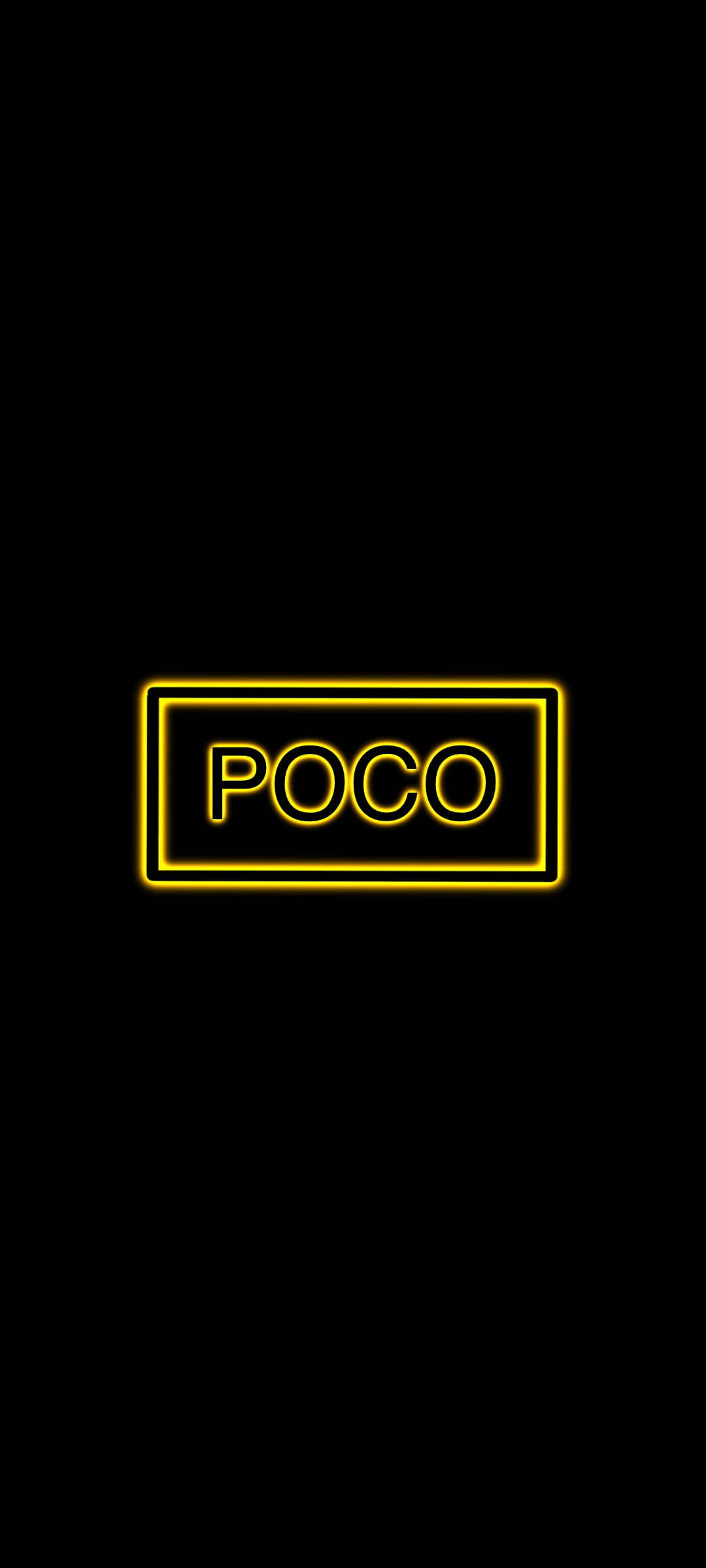 POCO X2 黃色字體 壁紙