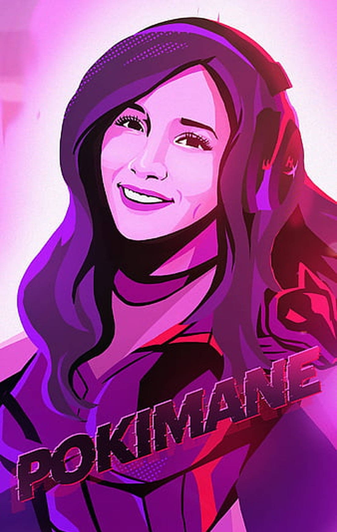 Pokimane HyperX游戏粉色艺术 壁紙
