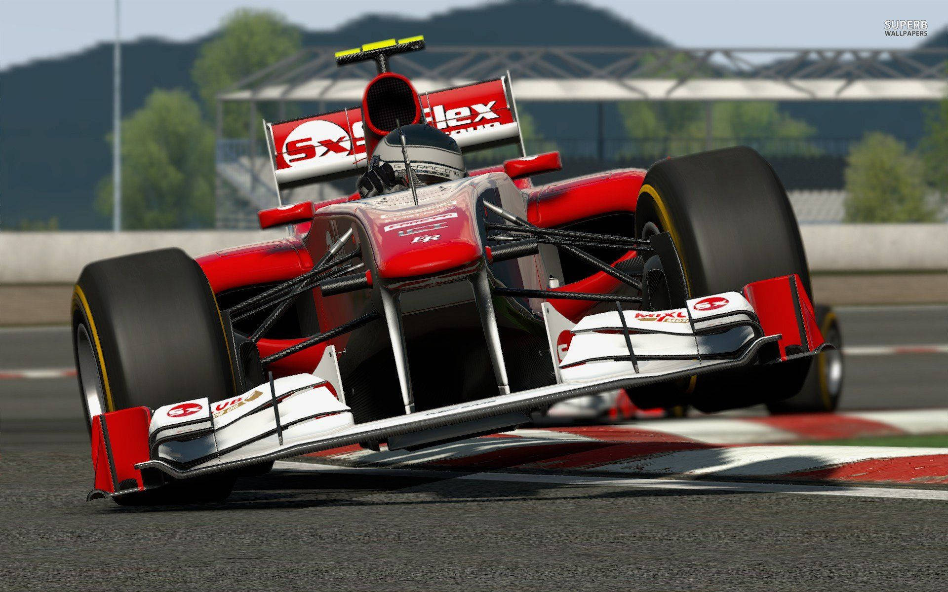 Project Cars 4K 紅色F1 壁紙