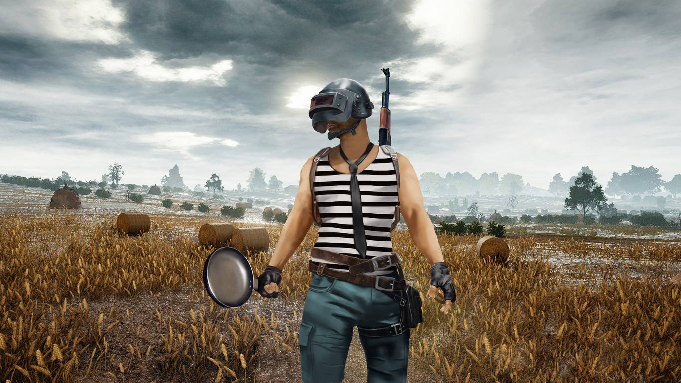 PUBG中的維克多手持平底鍋 1366x768 壁紙