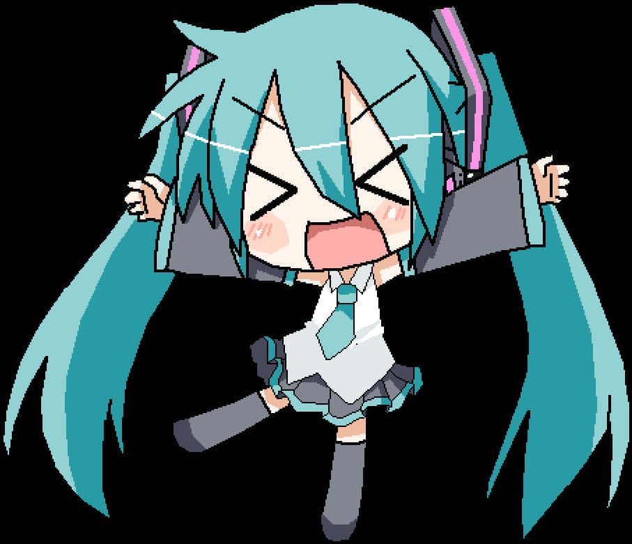 Q版初音未来哭泣 壁紙
