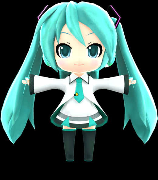 Q版初音未来手办 壁紙