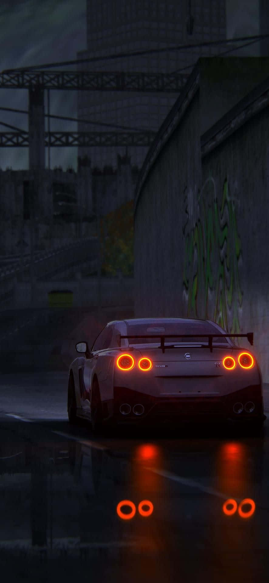 日產R35 GTR夜間數位圖片 壁紙