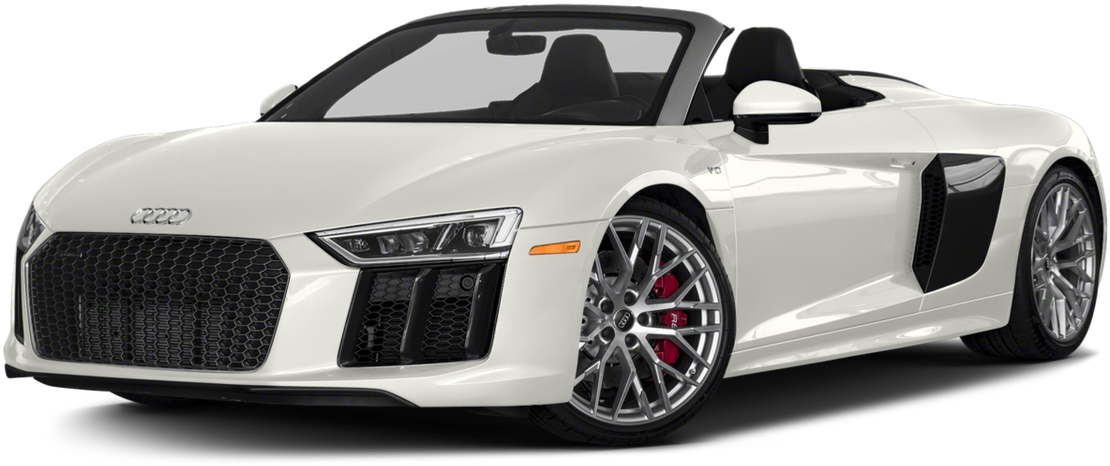 白色奧迪R8 Spyder敞篷車 壁紙