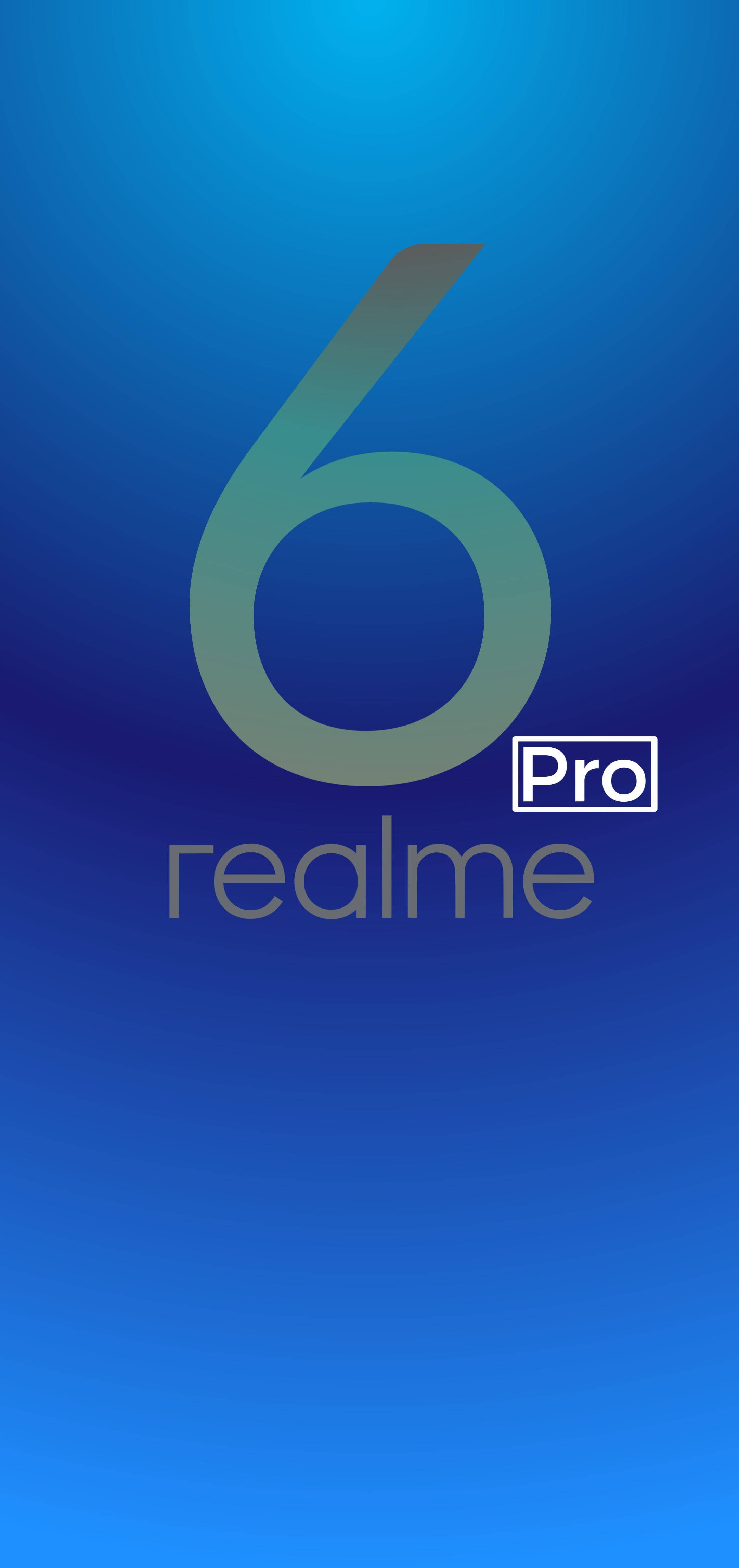 Realme 6 Pro 穿孔蓝 壁紙