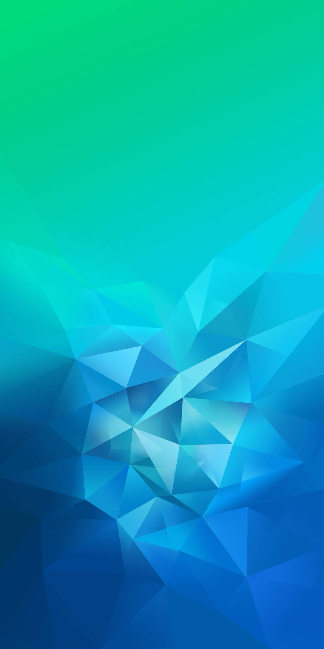 Realme 藍綠多邊形 壁紙