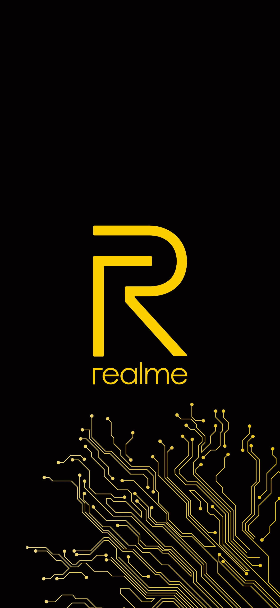 Realme 標誌電路板 壁紙