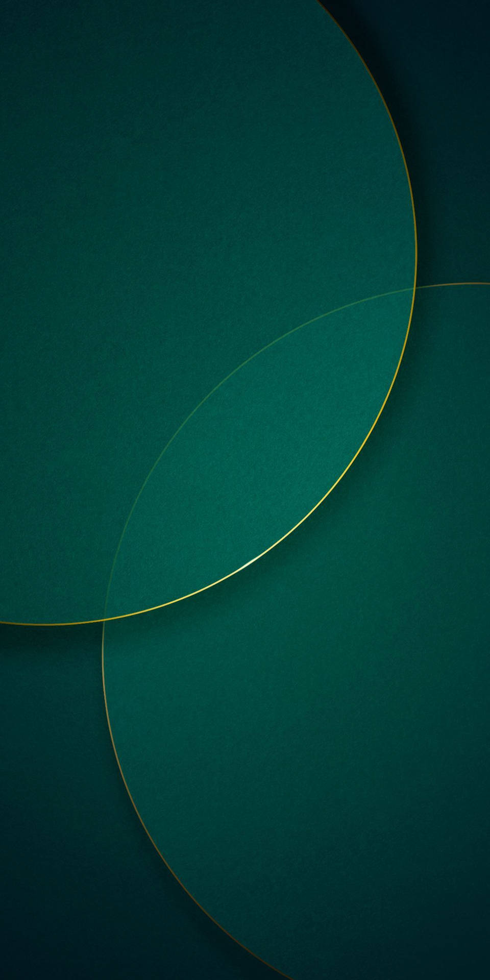 Redmi 9 深绿圆形线条 — 深绿色 壁紙