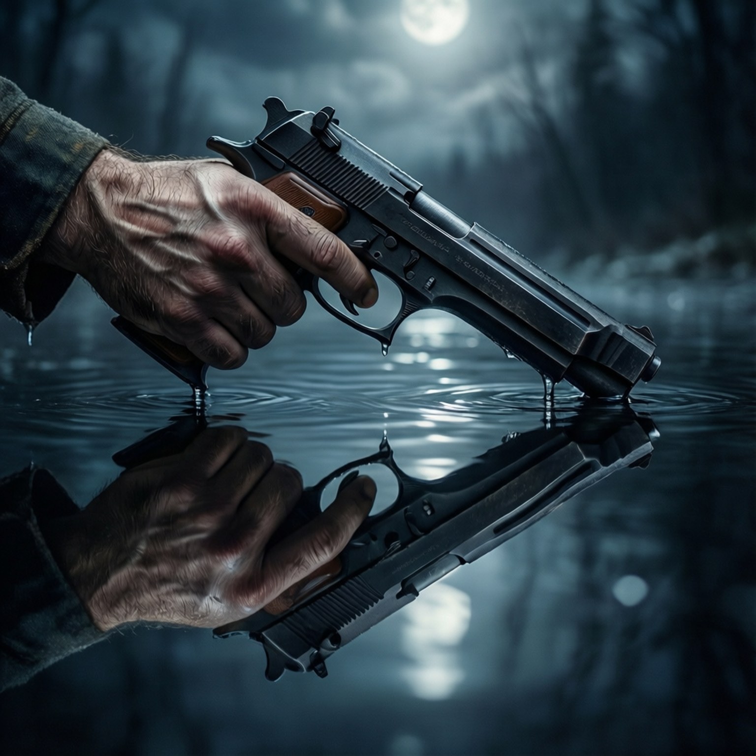 Reflection Gun Hand 壁紙