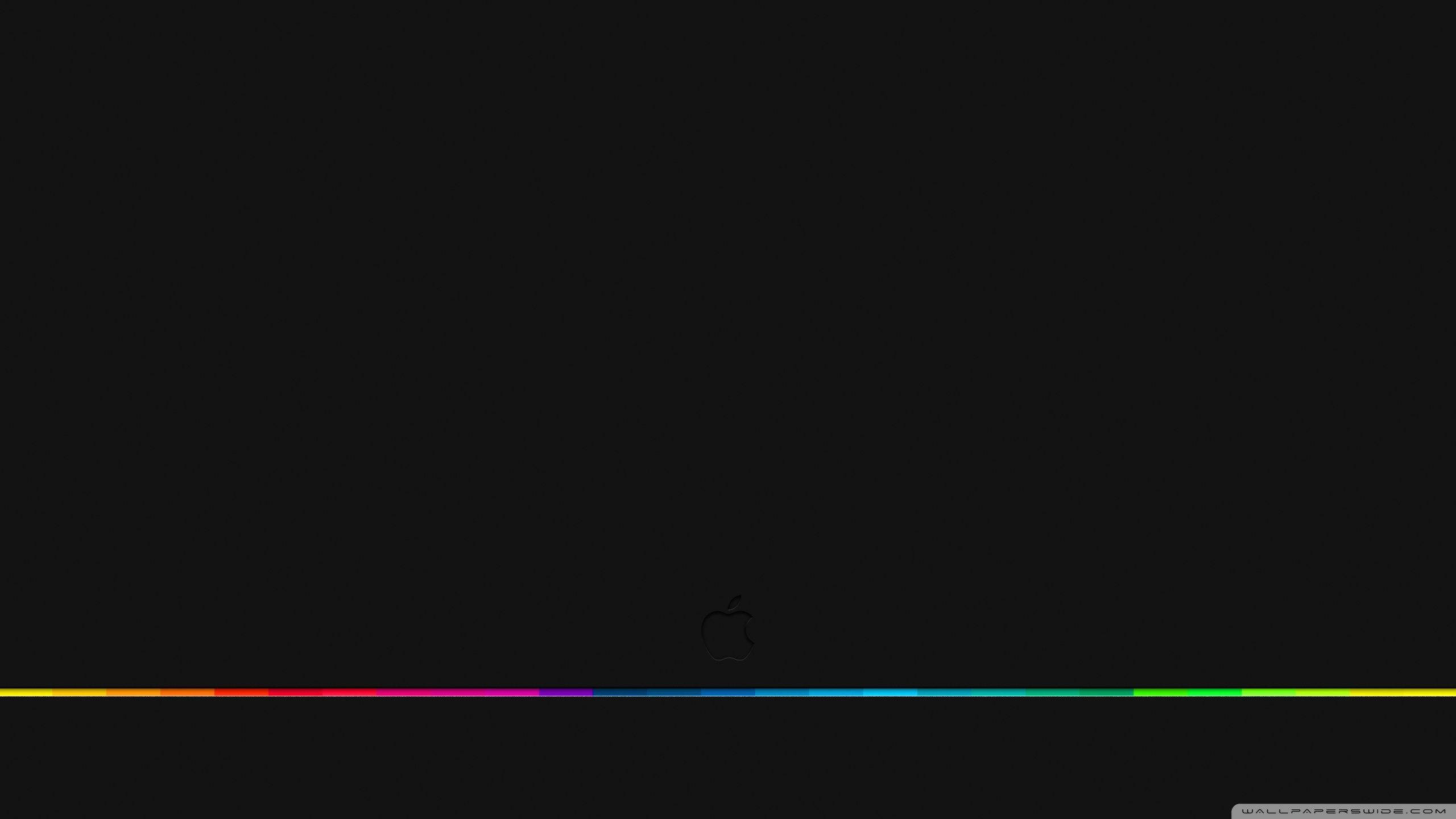 RGB 4K 線條蘋果標誌 壁紙