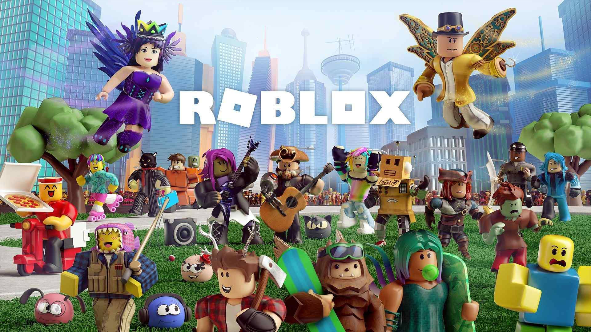 酷炫Roblox角色融入城市生活 壁紙