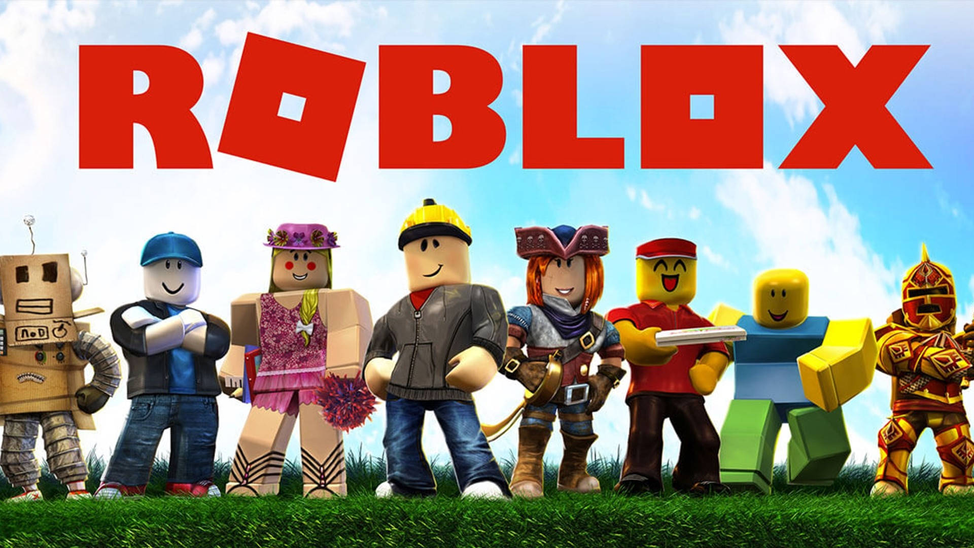 酷炫Roblox角色戶外排排站 壁紙