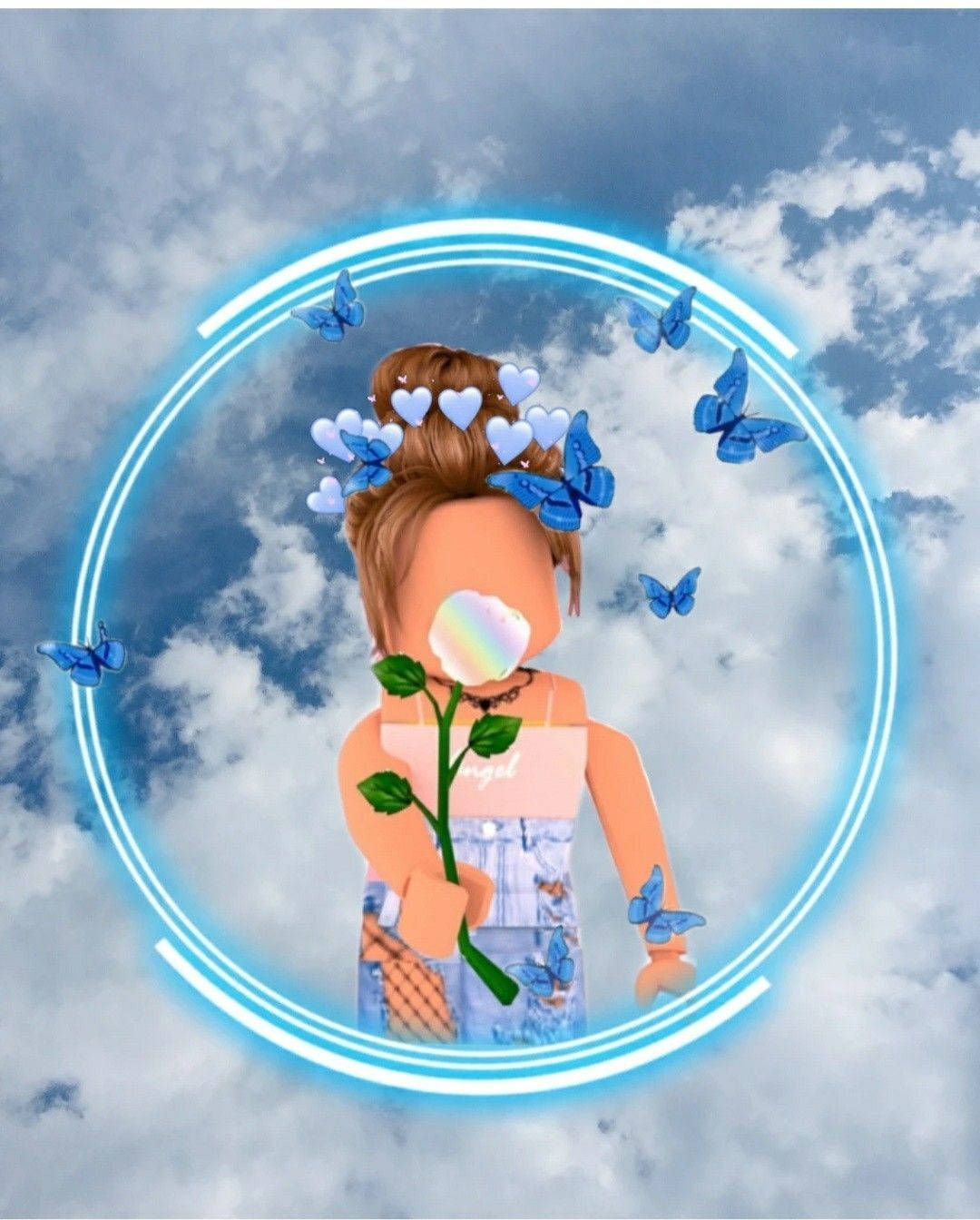 Roblox 藍色虛擬角色 壁紙