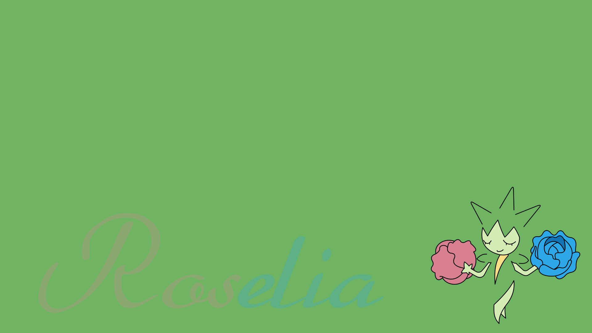 Roselia 绿色背景名称 壁紙