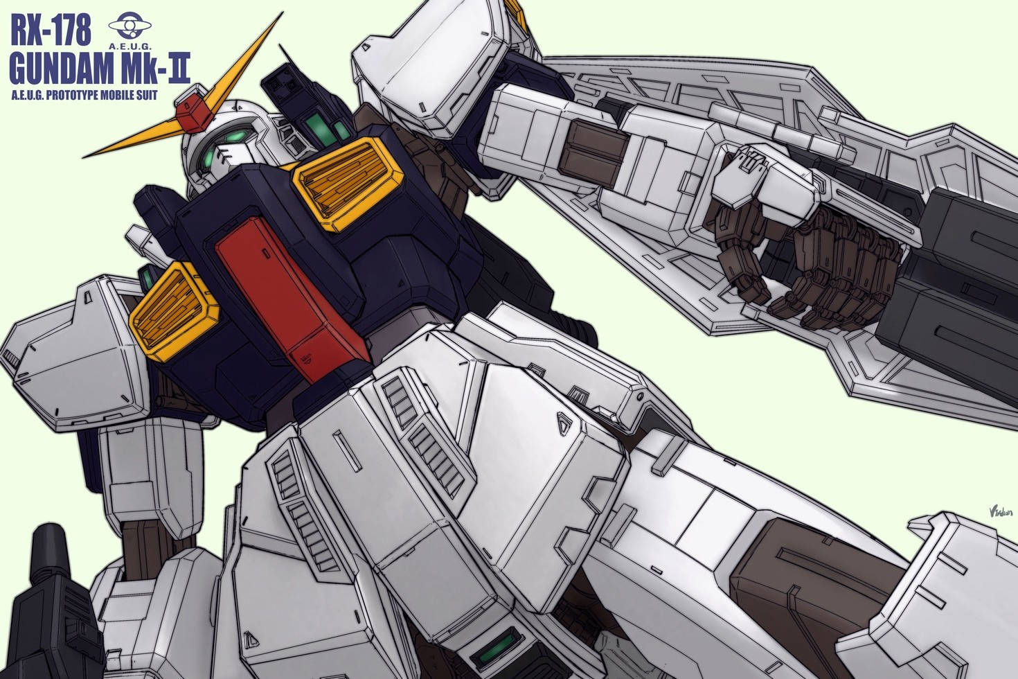 RX-178 機動戰士鋼彈 蟲瞰視角 — 鋼彈 壁紙