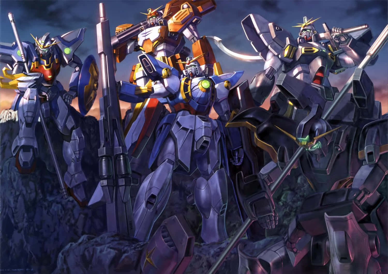 經典的RX-78-2鋼彈巍然聳立，姿態驕傲。 壁紙