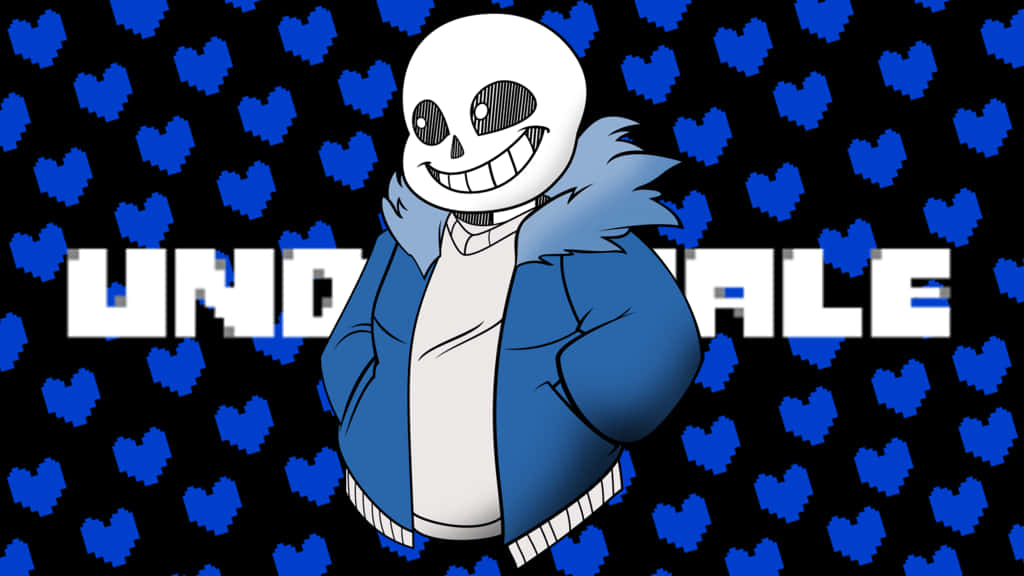傳說之下 Sans 藍色愛心 壁紙