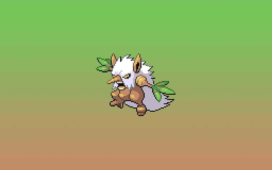 Shiftry 綠色棕色漸層背景 壁紙