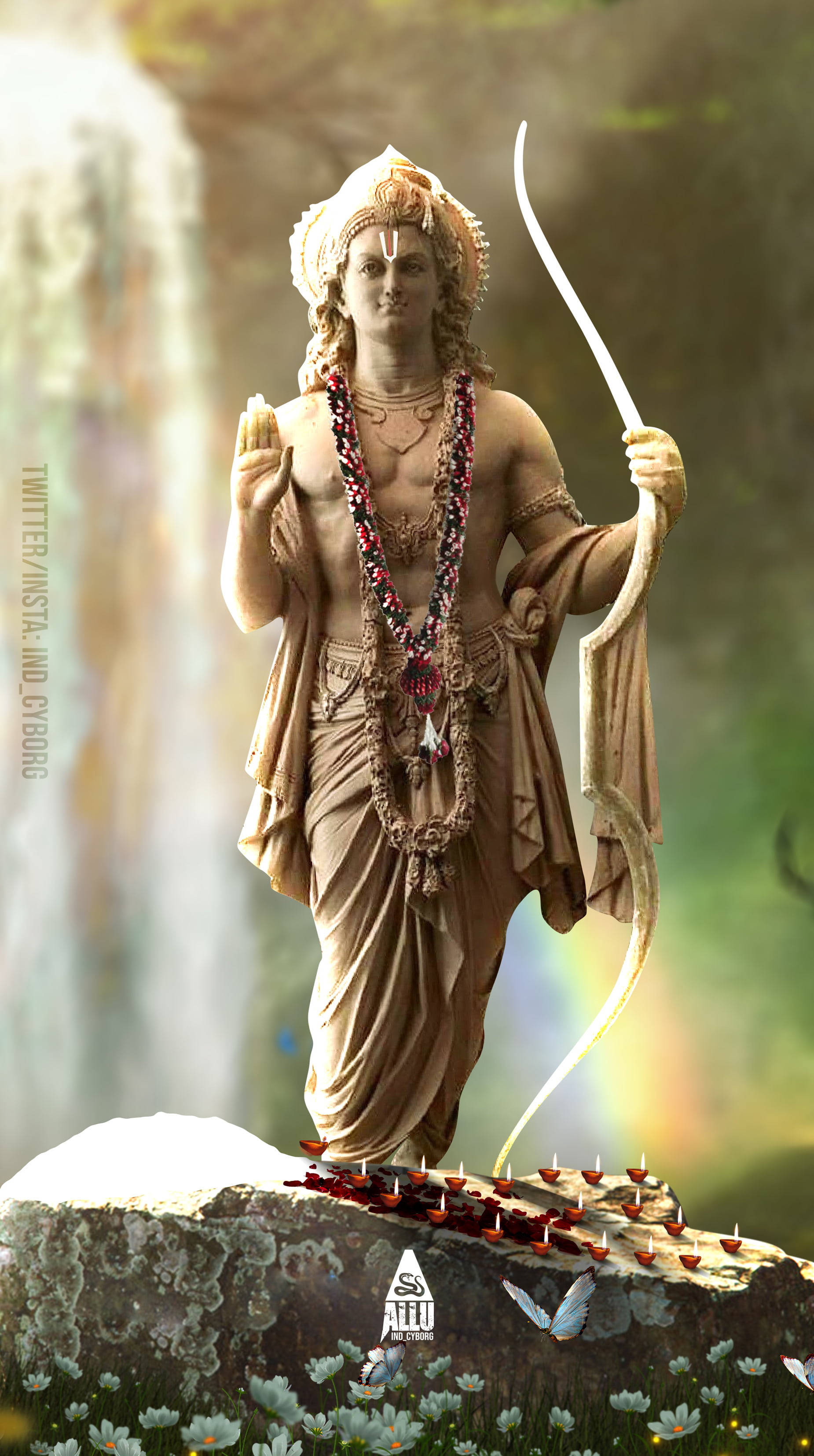 Shree Ram 瀑布 壁紙