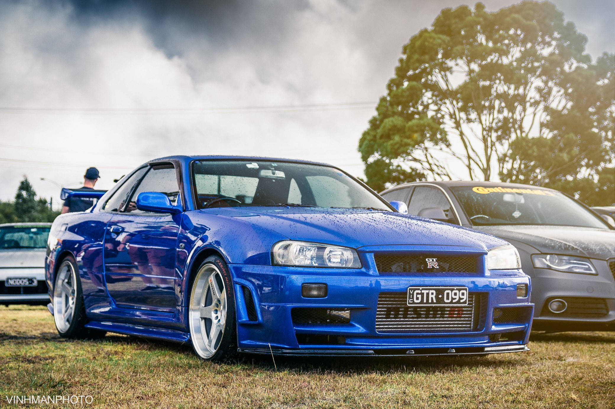 亮藍色日產Skyline GTR R34 壁紙